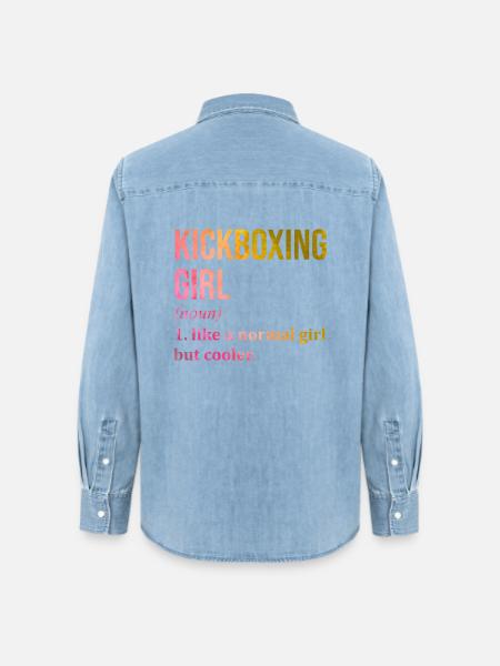 Kickboxer Kickboxer Kickboxer - Frauen Jeanshemd Organic von Stanley/Stella - verwaschenes Hellblau