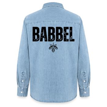 Babbel - Chemise en denim femme bio Stanley/Stella - bleu clair délavé - Dos - AI Model Female 172 light (172cm)