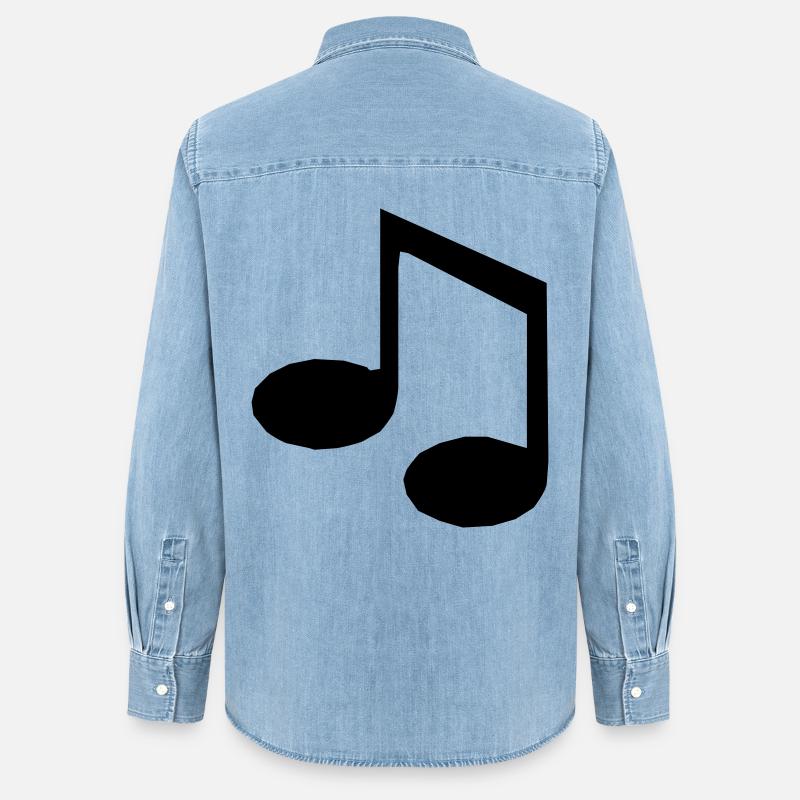 Music note - Women’s Organic Denim Shirt by Stanley/Stella - light wash