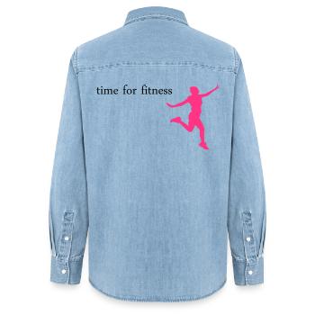sport - Chemise en denim femme bio Stanley/Stella - bleu clair délavé - Dos - AI Model Female 172 light (172cm)
