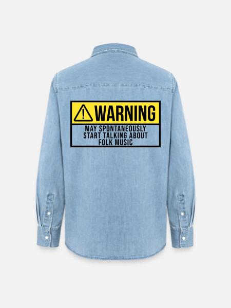 Folk Folk Folk - Frauen Jeanshemd Organic von Stanley/Stella - verwaschenes Hellblau