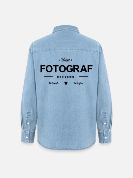 Bester Fotograf - Frauen Jeanshemd Organic von Stanley/Stella - verwaschenes Hellblau
