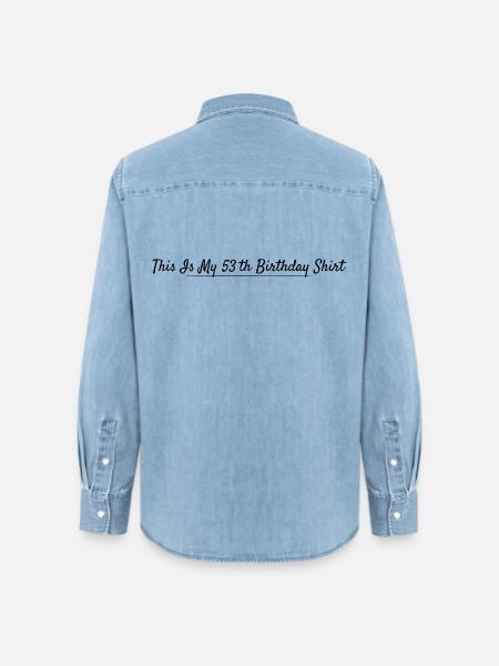 53. Geburtstag 53 Jahre Jubiläum - Frauen Jeanshemd Organic von Stanley/Stella - verwaschenes Hellblau