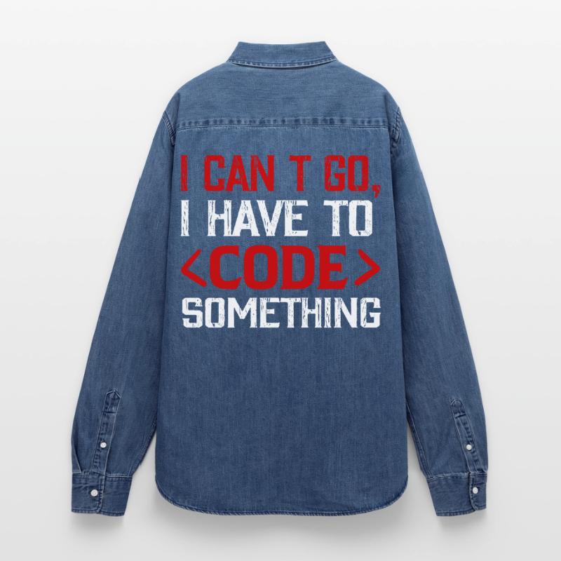 Programmierer , Nerd , Computer Code Frauen Jeanshemd Organic von Stanley/Stella