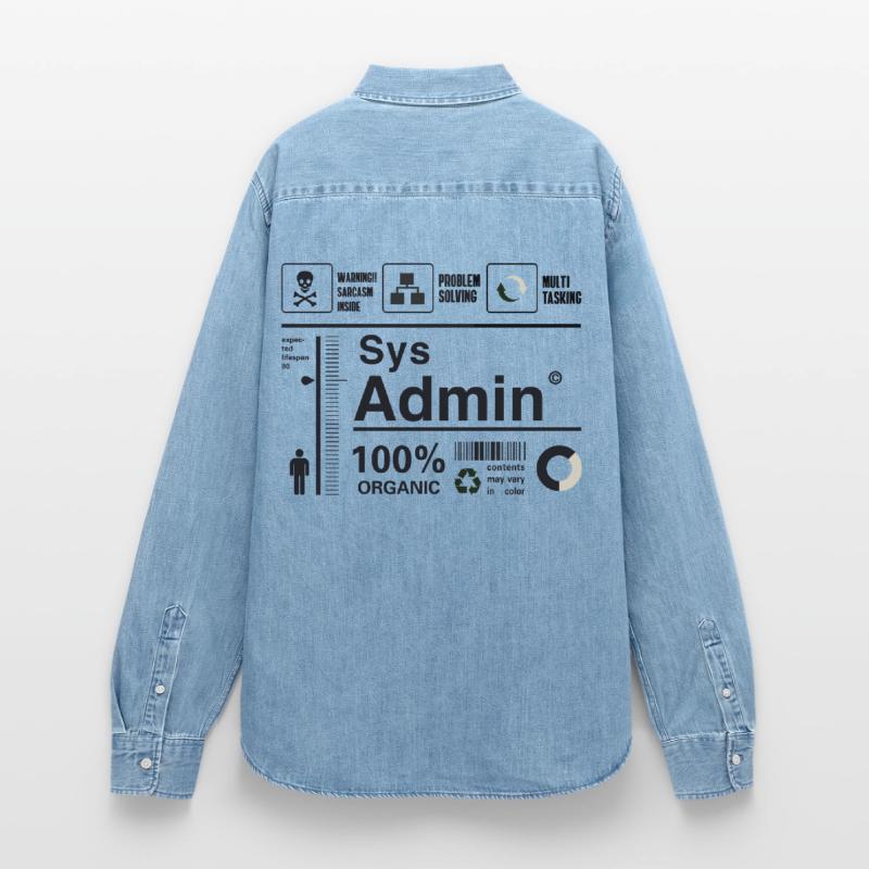 sys admin computer nerd pc kit programmer humor lo Women’s Organic Denim Shirt by Stanley/Stella