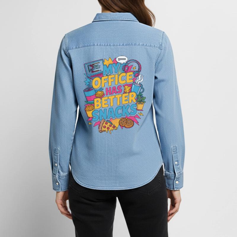 Remote Developer My Office Has Software Engineer Women’s Organic Denim Shirt by Stanley/Stella