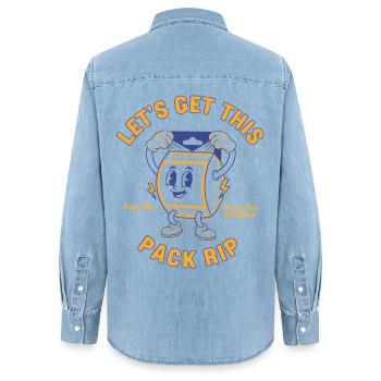 Faisons ce paquet Arracher de nouveaux tirages CardBreak - Chemise en denim femme bio Stanley/Stella - bleu clair délavé - Dos - AI Model Female 172 light (172cm)