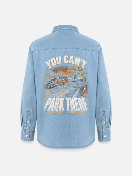 Abschleppfahrer Abschlepper You Cant Park There - Frauen Jeanshemd Organic von Stanley/Stella - verwaschenes Hellblau