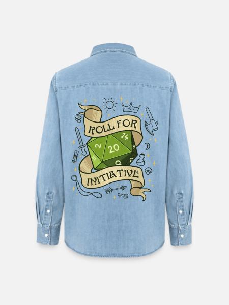Roll for Initiative – Würfel dein Schicksal - Frauen Jeanshemd Organic von Stanley/Stella - verwaschenes Hellblau