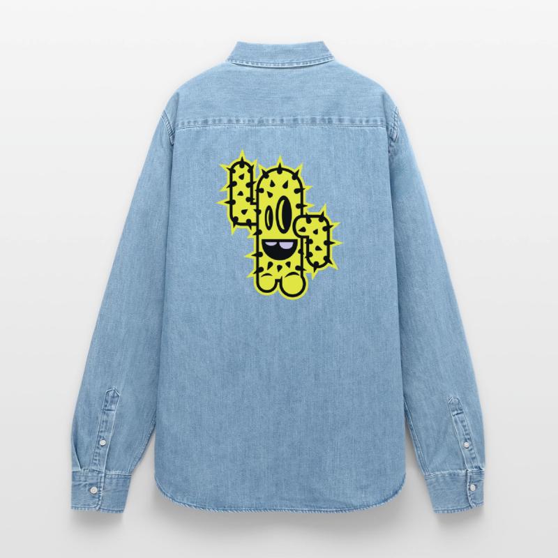 cactus high five comic Women’s Organic Denim Shirt by Stanley/Stella