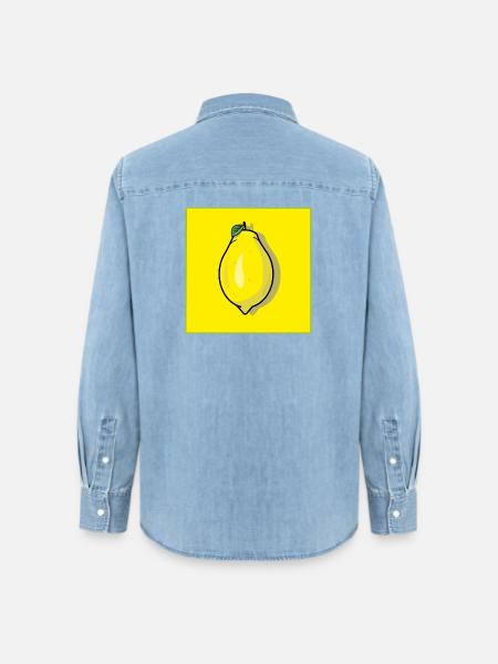 Zitrone Zitrone - Frauen Jeanshemd Organic von Stanley/Stella - verwaschenes Hellblau