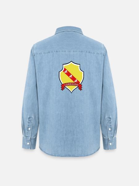 Lorraine - Chemise en denim femme bio Stanley/Stella - bleu clair délavé