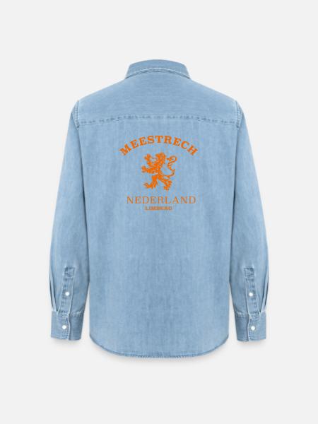 MEESTRECH Nederland Niederlande Netherlands - Frauen Jeanshemd Organic von Stanley/Stella - verwaschenes Hellblau