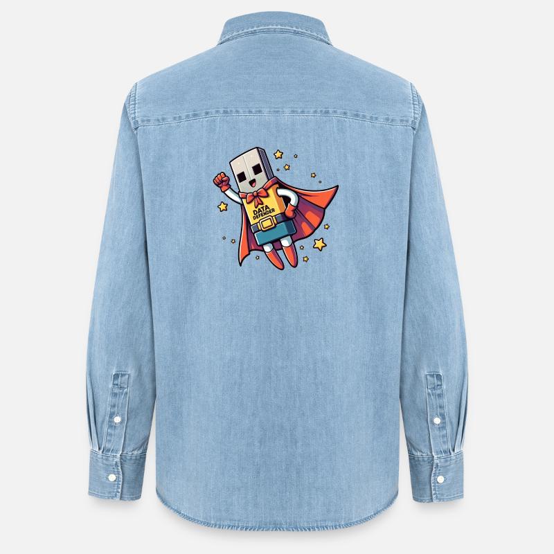 Data Defender - Women’s Organic Denim Shirt by Stanley/Stella - light wash