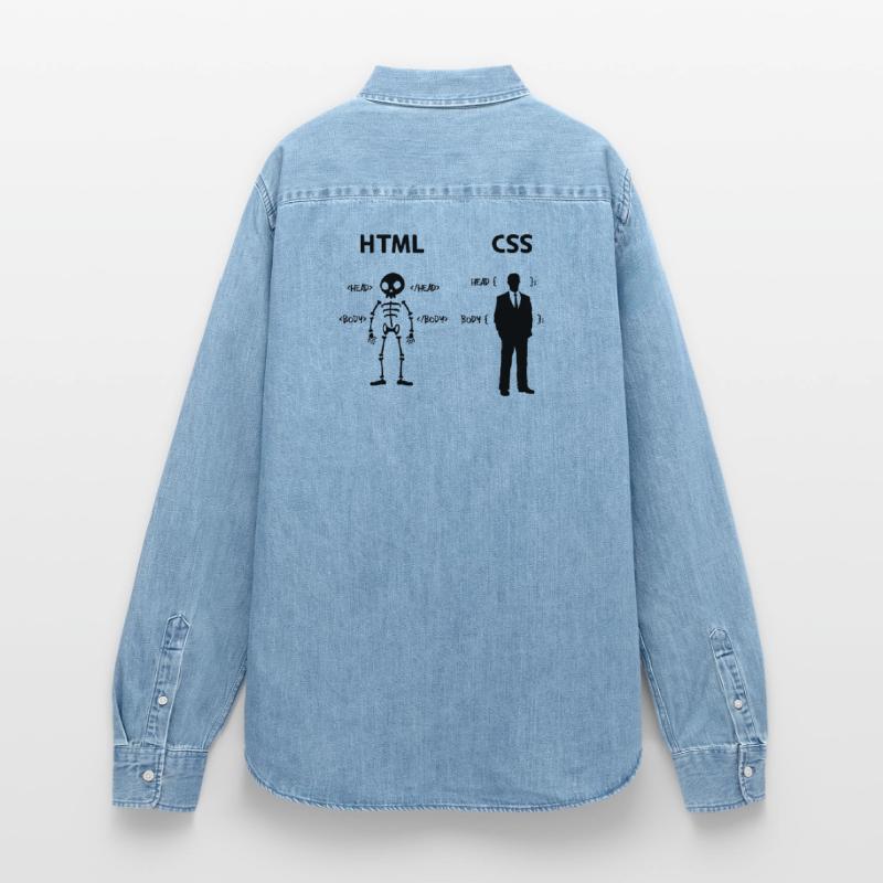 Developer Programmer Coden Css Scripting Code Women’s Organic Denim Shirt by Stanley/Stella