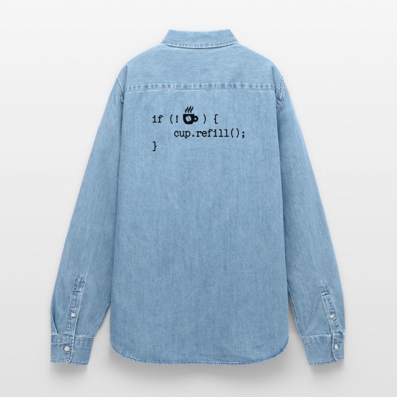 Developer Programmierer Code Webentwickler Debug Frauen Jeanshemd Organic von Stanley/Stella