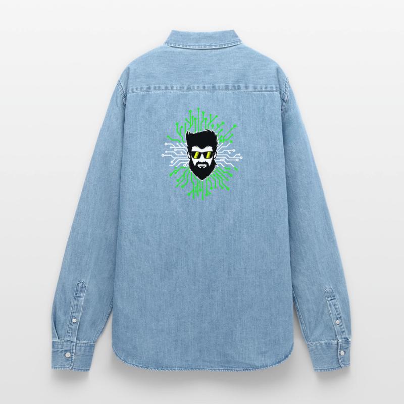 Computerfreak Developer Open Source Code Skripting Frauen Jeanshemd Organic von Stanley/Stella