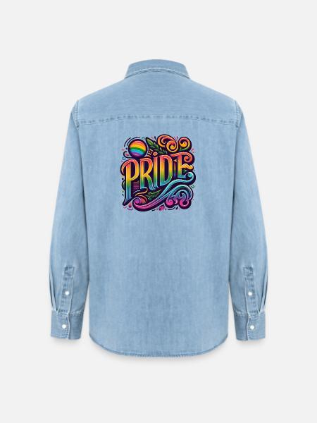 Feiern Sie Liebe und Vielfalt mit Pride, LGBTQ+ - Frauen Jeanshemd Organic von Stanley/Stella - verwaschenes Hellblau