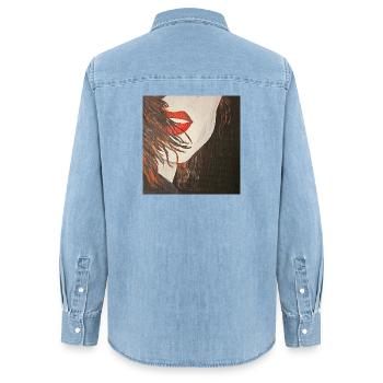 Wild 2019 - Frauen Jeanshemd Organic von Stanley/Stella - verwaschenes Hellblau - Hinten - AI Model Female 172 light (172cm)