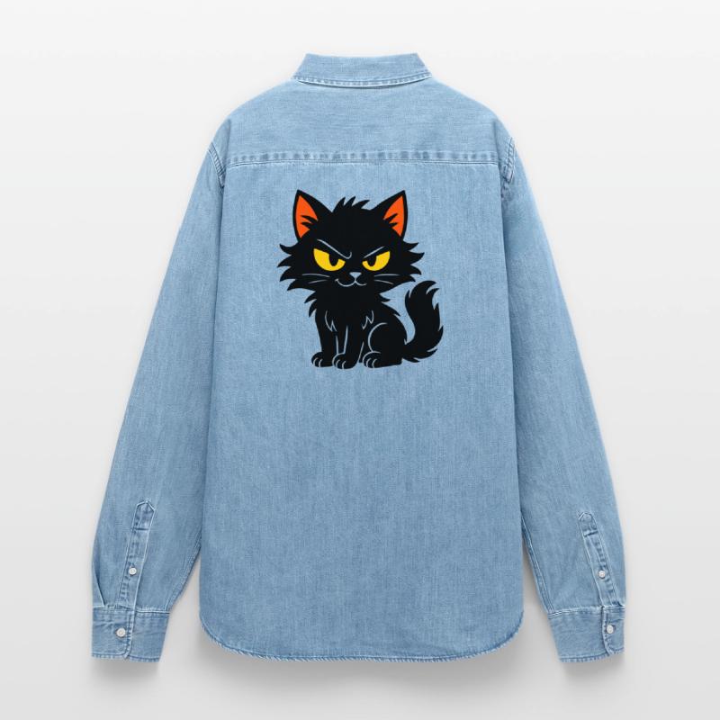 Chaton doux Chemise en denim femme bio Stanley/Stella