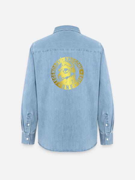 LEGENDÄRES, GROSSARTIGES, EPISCHES - Frauen Jeanshemd Organic von Stanley/Stella - verwaschenes Hellblau