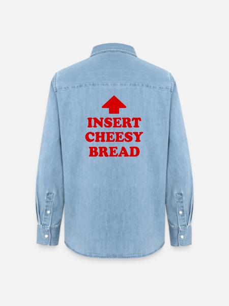 insert cheesy bread - Frauen Jeanshemd Organic von Stanley/Stella - verwaschenes Hellblau