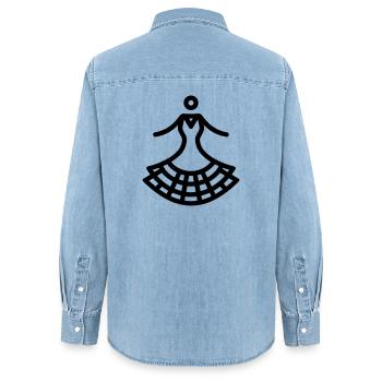 flamenco - Chemise en denim femme bio Stanley/Stella - bleu clair délavé - Dos - AI Model Female 172 light (172cm)