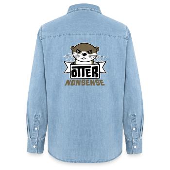 Otter Nonsense Lustig Wortspiel Otter Liebe Spruch - Frauen Jeanshemd Organic von Stanley/Stella - verwaschenes Hellblau - Hinten - AI Model Female 172 light (172cm)