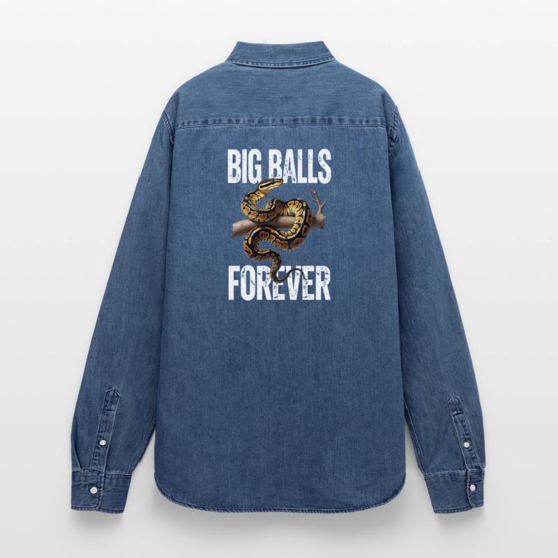 Python roi Serpents Amateurs de terrarium Python Chemise en denim femme bio Stanley/Stella