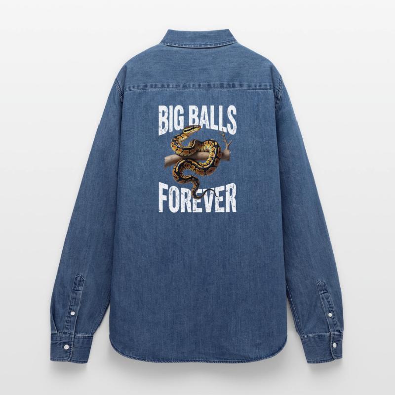 Python roi Serpents Amateurs de terrarium Python Chemise en denim femme bio Stanley/Stella