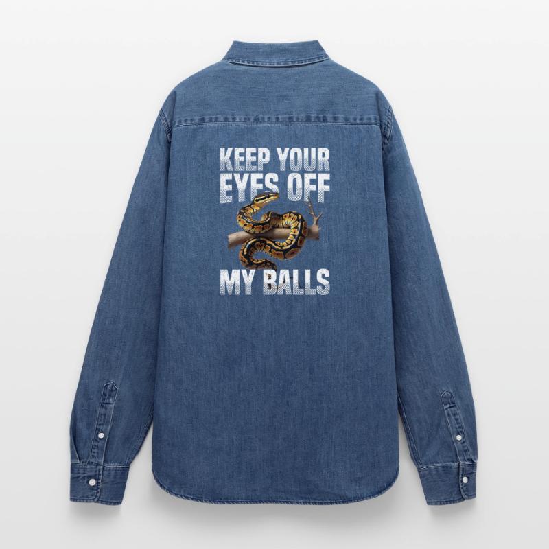 Python roi Serpents Amateurs de terrarium Python Chemise en denim femme bio Stanley/Stella