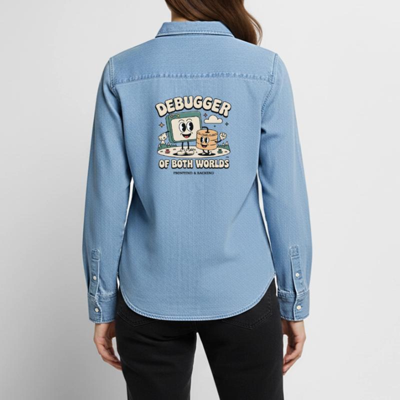 Debugger beider Welten | Debugging Dev Frauen Jeanshemd Organic von Stanley/Stella