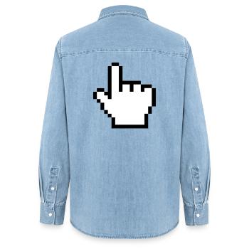 Main de souris originale - Chemise en denim femme bio Stanley/Stella - bleu clair délavé - Dos - AI Model Female 172 light (172cm)