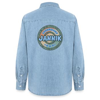 Dire Jannik - Chemise en denim femme bio Stanley/Stella - bleu clair délavé - Dos - AI Model Female 172 light (172cm)