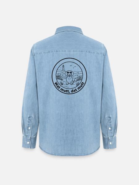 dackel wat mutt dat mutt - Frauen Jeanshemd Organic von Stanley/Stella - verwaschenes Hellblau