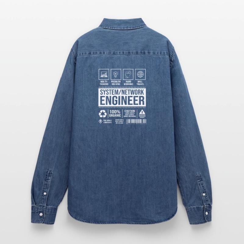 Network Computer Scientist Programmer Admin Women’s Organic Denim Shirt by Stanley/Stella