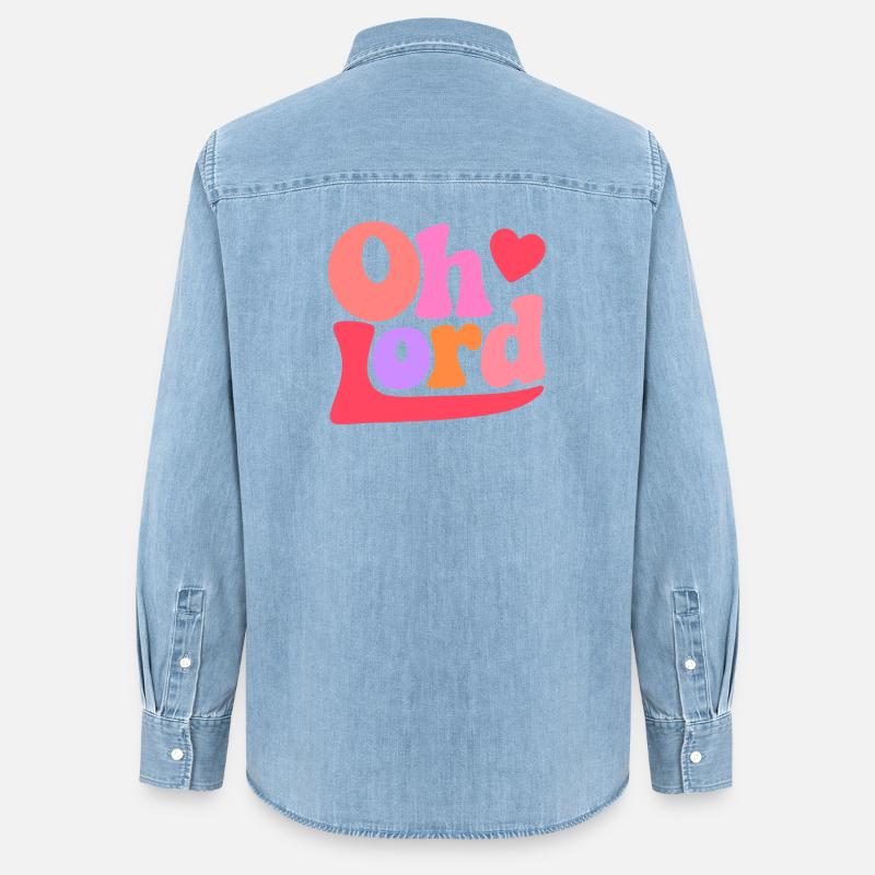 Oh Lord - Women’s Organic Denim Shirt by Stanley/Stella - light wash