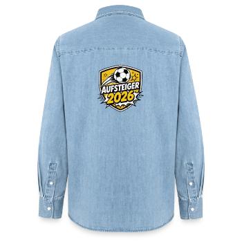 aufsteiger-2026- - Frauen Jeanshemd Organic von Stanley/Stella - verwaschenes Hellblau - Hinten - AI Model Female 172 light (172cm)