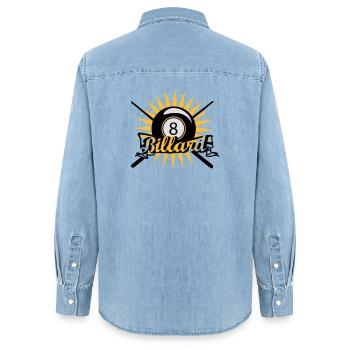 Une boule de billard - Chemise en denim femme bio Stanley/Stella - bleu clair délavé - Dos - AI Model Female 172 light (172cm)