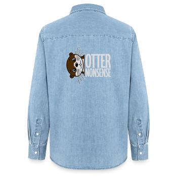 Otter Nonsense Lustig Wortspiel Otter Liebe Spruch - Frauen Jeanshemd Organic von Stanley/Stella - verwaschenes Hellblau - Hinten - AI Model Female 172 light (172cm)
