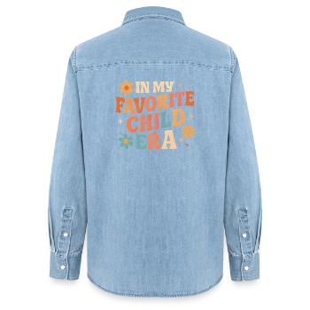 In My Favorite Child Era Daughter Families Humor - Women’s Organic Denim Shirt by Stanley/Stella - light wash - Back - AI Model Female 172 light (172cm)