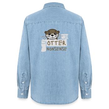 Otter Nonsense Lustig Wortspiel Otter Liebe Spruch - Frauen Jeanshemd Organic von Stanley/Stella - verwaschenes Hellblau - Hinten - AI Model Female 172 light (172cm)