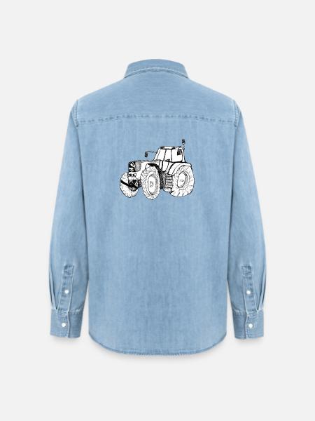 Traktor - Frauen Jeanshemd Organic von Stanley/Stella - verwaschenes Hellblau