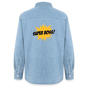 Super Boss ! - Chemise en denim femme bio Stanley/Stella - bleu clair délavé - Dos - AI Model Female 172 light (172cm)