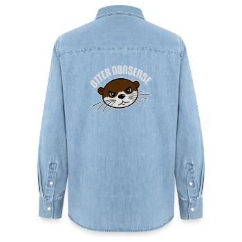 Otter Nonsense Lustig Wortspiel Otter Liebe Spruch - Frauen Jeanshemd Organic von Stanley/Stella - verwaschenes Hellblau - Hinten - AI Model Female 172 light (172cm)
