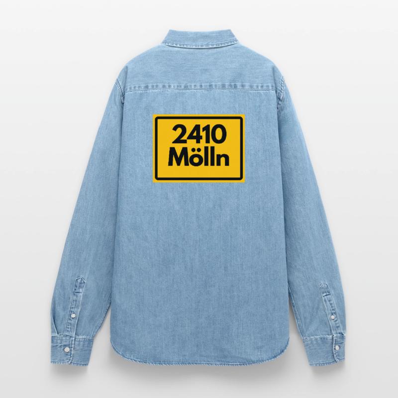 OLD POSTCODE ZIP CODE 2410 MÖLLN TIL EULENSPIEGEL Women’s Organic Denim Shirt by Stanley/Stella