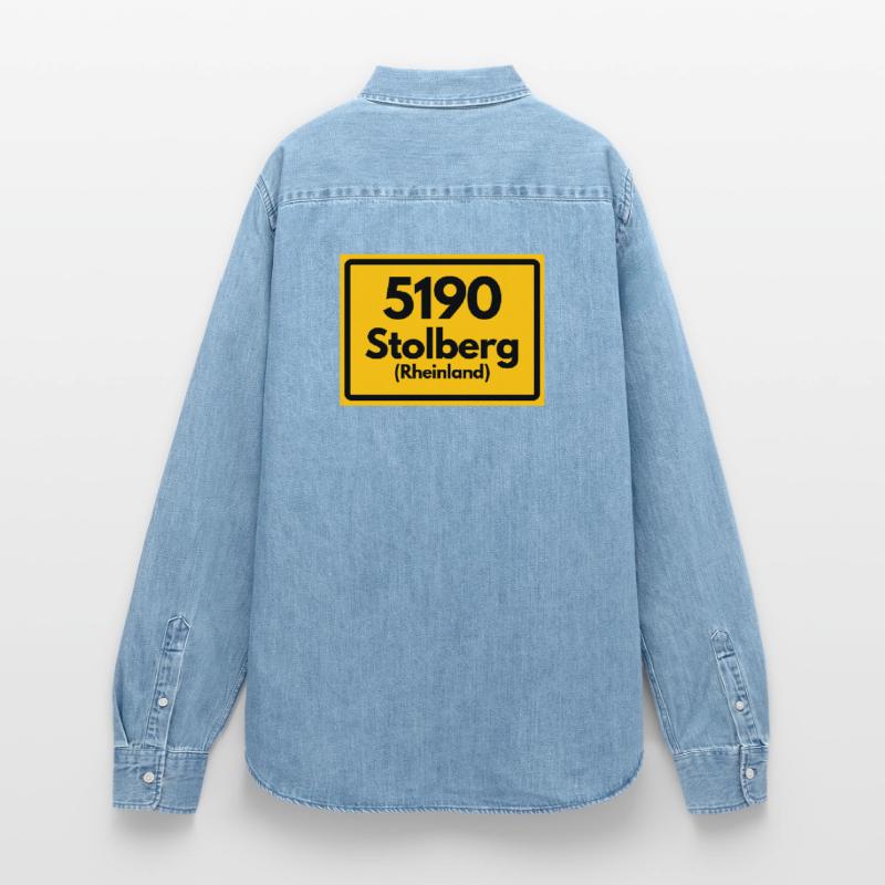 OLD POSTCODE ZIP CODE 5190 STOLBERG (RHINELAND) Women’s Organic Denim Shirt by Stanley/Stella