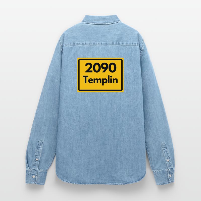 OLD POSTCODE POSTCODE RETRO 2090 TEMPLIN HEIMAT Women’s Organic Denim Shirt by Stanley/Stella