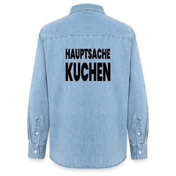 Gâteau - Chemise en denim femme bio Stanley/Stella - bleu clair délavé - Dos - AI Model Female 172 light (172cm)