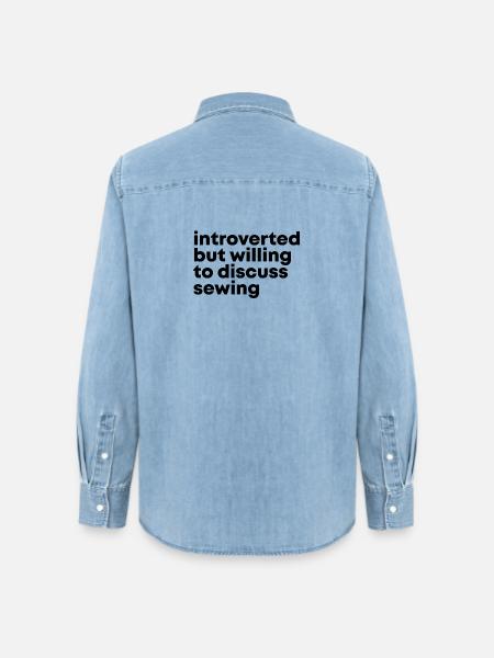 Nähen Nähen Nähen - Frauen Jeanshemd Organic von Stanley/Stella - verwaschenes Hellblau